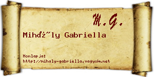 Mihály Gabriella névjegykártya