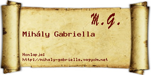 Mihály Gabriella névjegykártya