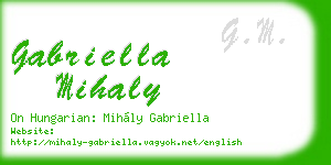 gabriella mihaly business card